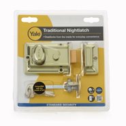 Yale Traditional Night Latch Brass